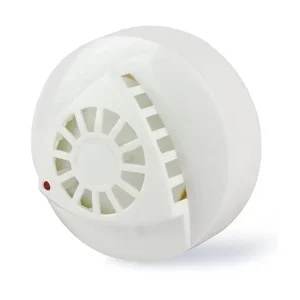 Detector de temperatura pe 2 fire cu rata de crestere si temperatura fixa, stabilitate ridicata, consum redus, protectie anti RFI/EMI, LED, arie detectie 50 m², domeniu functionare −10°C~50°C HM9203HC-2