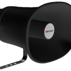 Difuzor IP HikVision tip Horn DS-PA0103-B, broadcast retea, redare audio de pe card SD, comunicare unidirectionala, colectare sunet in timp real de la distanta, alimentare PoE, suporta fisiere audio sau stream live