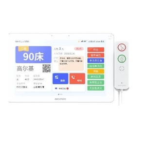 Display pacient Hikvision 10.1-inch DS-KHH9530-H/M Android 10, IPS touch screen 1280×800, memorie 2G+4G, TF card pana la 128GB, network cablat RJ45, 485, alarm input, Type-C, PoE/DC12V, consum ≤8W, temperatura −10~50°C