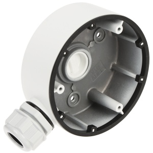 Doza jonctiune HikVision rotunda DS-1280ZJ-TR13, material aliaj de aluminiu, culoare alb Hikvision, montaj profesional camere supraveghere, rezistenta la intemperii, organizare cabluri, design compact, uz exterior - Img 5