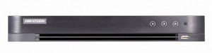 DVR analogic Hikvision DS-7208HUHI-K2/P, 8 canale 5MP, tehnologie PoC alimentare prin coaxial, 2 sloturi HDD, compresie H.265 Pro+, 8MP@8fps, intrare adaptiva 5 semnale, suporta 16 camere IP, format 1U
