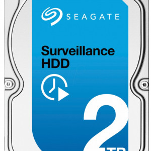 Hard disk 2TB Seagate SkyHawk ST2000VX003 pentru supraveghere video, format 3.5 inch, interfata SATA 3, 5400 RPM, buffer 64MB, optimizat ImagePerfect pentru inregistrare continua 24/7 in sisteme DVR si NVR