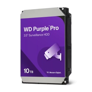 HDD Western Digital Purple 10TB WD102PURZ, 3.5 inch, SATA III, 7200 RPM, 256MB Cache, tehnologie CMR, AllFrame pentru 64 camere HD, optimizat supraveghere 24/7, sarcina lucru 180TB/an, garantie 3 ani