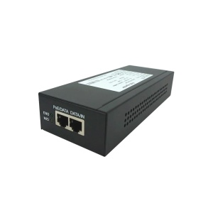 Injector PoE Hikvision 60W LAS60-57CN-RJ45, Single port PoE midspan, tensiune injectare 56 Vdc, putere maxima 60W, alimentare 110/240 VAC, 50/60Hz, curent maxim 2A, compatibil pentru speed dome-uri IP