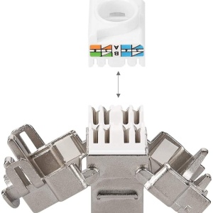 Keystone Jack DataLink MK088-KJCAT6, Cat6 ecranat (FTP), tip Krone, metalic, conector retea RJ45, montaj in patch panel sau priza de perete, standard Gigabit, transfer date de mare viteza - Img 7