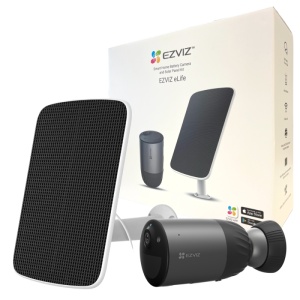 Kit camera supraveghere exterior EZVIZ 8MP CS-BC1C-SP KIT Ultra HD 4K cu panou solar inclus, acumulator 10400 mAh, Wi-Fi 6, detectie AI persoane si vehicule, vedere nocturna color, sirena si flash, audio, IP66, stocare eMMC - Img 6