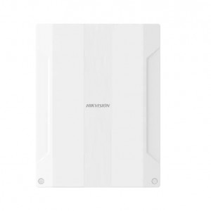 Modul extensie Multi I/O Wireless Hikvision AX PRO DS-PM1-I16O2-WE, 16 intrari, 2 iesiri, frecventa 868MHz bidirectional, afisaj LED status, doua iesiri alimentare 12V pt senzori cablati, spatiu acumulator backup