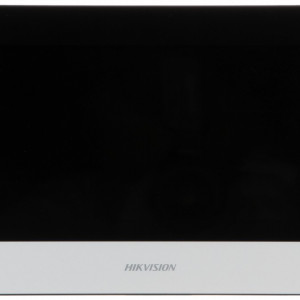 Monitor videointerfon IP HikVision DS-KH6320-WTE1, ecran Touch 7 inch, Wi-Fi, rezolutie 1024x600, 8 intrari alarma, slot card SD, alimentare PoE/12V, control lift, vizualizare camere IP, compatibil Hik-Connect