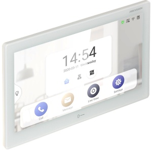 Monitor videointerfon IP HikVision DS-KH9510-WTE1(B) Ultra Series All-in-one, ecran tactil 10.1-inch, sistem Android, suport instalare aplicatii, Wi-Fi, control Hik-Connect, alimentare PoE, design ultra-subtire