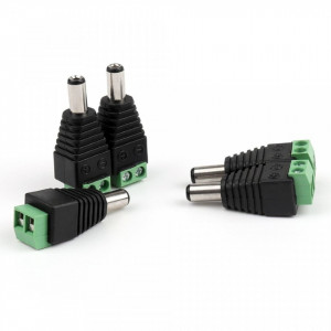 Mufa alimentare tata 2.1mm G101, conector DC jack 2.1 x 5.5mm, material PVC rezistent, tensiune maxima 36V DC, curent de lucru 4A, utilizare in sisteme de supraveghere CCTV, conexiune sigura si instalare usoara - Img 6