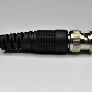 Mufa BNC tata cu fir metalic flexibil MK005-BNCFM, impedanta 50 Ohm, fabricata din metal rezistent, conector argintiu pentru conexiuni rapide in sisteme de supraveghere video CCTV, montaj usor si transmisie semnal stabila - Img 5