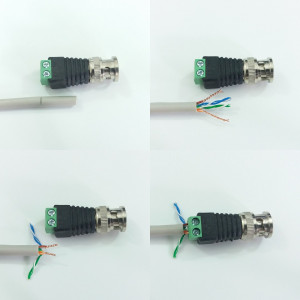 Mufa BNC tata MK009-BNCBL cu prindere prin surub si regleta, fabricata din metal si plastic rezistent, montaj rapid fara sertizare sau lipire, ideala pentru conectarea camerelor de supraveghere video pe cablu coaxial sau UTP - Img 3