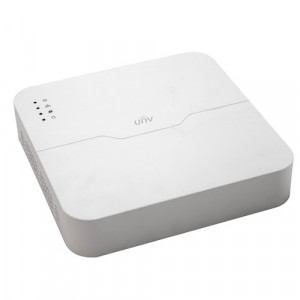 NVR 4 canale Uniview NVR301-04LS3-P4, switch PoE 4 porturi integrat, rezolutie inregistrare 4K, Ultra 265, Plug & Play, iesire video HDMI 4K si VGA, 1 slot HDD pana la 6TB, suport cloud upgrade, ONVIF, latime banda 64Mbps