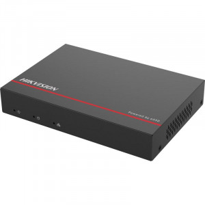 NVR eSSD IP HikVision DS-E04NI-Q1/4P(SSD1T) cu 4 porturi PoE, tehnologie eSSD 1TB inclusa, consum redus de energie, compresie video H.265+, latime de banda 40Mbps, decodare 4 canale 1080p, design compact si fiabil