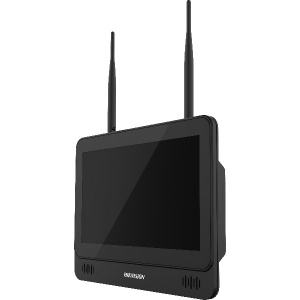 NVR HikVision 4 canale 4MP DS-7604NI-L1/W/1T, ecran LCD 11.6 inch integrat, Wi-Fi, 1TB HDD inclus, compresie H.265+, iesire HDMI, montare pe perete sau birou, All-in-One design