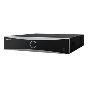 NVR IP Hikvision DS‑7732NXI‑I4/16P/S, 32 canale IP, 16 porturi PoE, H.265+/H.265/H.264+/H.264, analiza deep learning, 4 canale perimetru, 4 video facial, 8 recunoastere fete, 16×1080p, 8 difuzoare IP