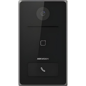 Post exterior videointerfon IP HikVision DS-KV6133-WME1/Flush camera 2MP Full HD, Wi-Fi, apel direct pe mobil Hik-Connect, cititor card integrat, protectie IP65, carcasa aliaj aluminiu, montaj ingropat, alimentare PoE