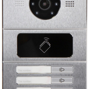 Post exterior videointerfon IP HikVision DS-KV8402-IM pentru 4 familii, rezolutie HD 720p, cititor carduri Mifare integrat, iluminare IR, comunicare bidirectionala, montaj incastrat, carcasa metalica, acces prin app - Img 3