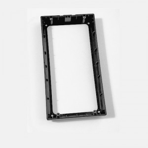 Rama de plastic Hikvision 8X13_PLASTIC_FRAME, compatibila cu posturi de exterior DS-KV8113-WME1, DS-KV8213-WME1 si DS-KV8413-WME1, finisaj negru, material ABS rezistent, montaj facil, design discret