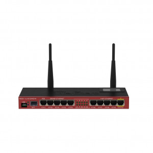 Router MikroTik Wireless 300 Mbps 5x10/100 Mbps 5x10/100/1000 Mbps port SFP PoE pasiv RB2011UIAS-2HND-IN
