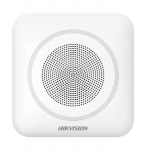 Sirena de interior wireless Hikvision AX PRO DS-PS1-II-WE(Blue), comunicare bidirectionala (interfon), intensitate sonora 110 dB, 3 tipuri de alarma, configurare completa din aplicatie, indicator LED albastru, 868 MHz