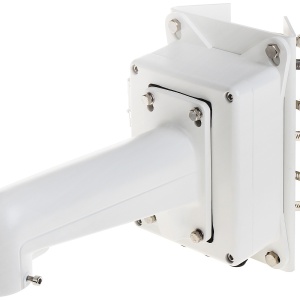 Suport de colt HikVision DS-1602ZJ-BOX pentru camere supraveghere, material aliaj de aluminiu si otel, cutie de jonctiune integrata pentru cabluri, culoare alb Hikvision, montaj robust pe colt exterior - Img 2