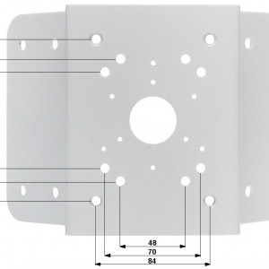 Suport montaj pe colt camera supraveghere Dahua PFA151, material otel SECC tratat, sarcina maxima 10kg, dimensiuni 243x170x138mm, rezistenta la temperaturi extreme, ideal pentru instalari profesionale la exterior sau interior - Img 3