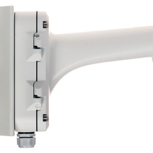 Suport montaj pe stalp Hikvision DS-1604ZJ-Pole pentru camere Speed Dome, fabricat din aliaj de aluminiu si otel, culoare alb (Hikvision White), montare verticala, rezistenta sporita la intemperii, design robust - Img 4
