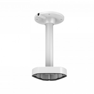 Suport tip pandantiv Hikvision DS-1271ZJ-DM25 pentru camere Fisheye, montaj pe tavan, aliaj de aluminiu, culoare alb (Hikvision White), design robust si estetic, instalare usoara