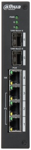 Switch industrial PoE Dahua 4 porturi DH-PFS3206-4P-96, Layer 2 unmanaged, suporta standarde IEEE802.3af/at si Hi-PoE, capacitate MAC 8K, cascada prin port SFP, design industrial pentru temperaturi extreme, putere totala 96W - Img 2