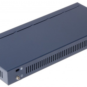 Switch PoE unmanaged HikVision DS-3E0109P-E, 8 porturi Fast Ethernet PoE, 1 port Uplink, transmisie pana la 300m, functia VIP port, protectie supratensiune 6KV, Intelligent PoE Management, carcasa metalica - Img 3