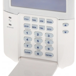 Tastatura LCD Paradox K641, 32 caractere, meniu in limba Romana, compatibila seria Digiplex EVO, 1 intrare zona adresabila, 1 iesire PGM, 8 butoane functii, afisare ora 12/24h, etichete programabile, LCD albastru