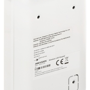 Tastatura LED wireless HikVision DS-PK1-E-WE, frecventa 868MHz, butoane tactile cu iluminare, functii armare Stay/Away si dezarmare, alarme de urgenta (foc, panica, medical), comunicare bidirectionala AES-128, baterie inclusa, AX PRO - Img 5