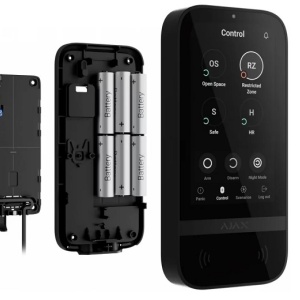 Tastatura touchscreen wireless AJAX KeyPad TouchScreen (Black), control intuitiv sistem alarma, ecran tactil, iluminare butoane, cod PIN, anti‑sabordaj, compatibila cu hub Ajax, blocare automata si instalare usoara (Copy 1) - Img 2