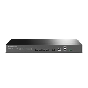 Terminal optic OLT GPON TP-Link DeltaStream DS-P7001-04, 4 porturi GPON split 1:128, capacitate 512 ONT, 1 port 10G SFP+, 1 port Gigabit Uplink, surse redundante AC+DC, L2/L2+, Static Routing, management DPMS