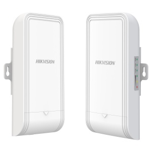 Wireless Bridge Hikvision DS‑3WF1000‑EI‑2N/P, 1 km 300 Mbps, 802.11n cu antene 7 dBi MIMO 2×2, PoE in/out, topologie vizualizata, alarm push in timp real, plug and play