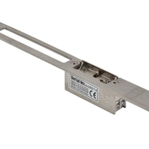 Yala electromagnetica ingropata fail secure REF1040GL memorie mecanica, contact normal, varianta lunga, consum 1A, alimentare 12V AC, forta retinere 500kg, otel inoxidabil, dimensiuni 250x25x31mm