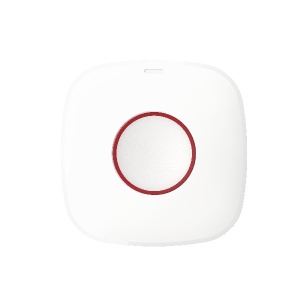 Buton panica wireless Hikvision AX PRO DS-PDEB1-EG2-WE(B), actionare simpla, grad protectie IP66, hopping frecventa anti-bruiaj, configurare integrala App, instalare facila, baterie inclusa