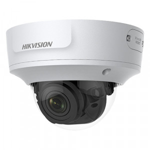Camera supraveghere Hikvision Dome 8MP (4K) DS-2CD2783G1-IZ(2.8-12mm), lentila motorizata, WDR 120dB, H.265+, IP67, antivandal IK10, IR 30m, slot card SD, carcasa metalica, alimentare PoE, analiza video (VCA)