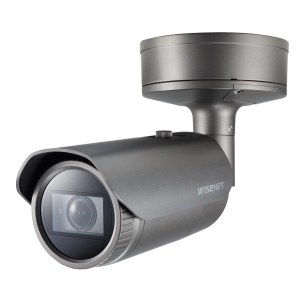 Camera supraveghere IP Hanwha Vision bullet 8MP PNO‑A9081R 4K, IR, WDR 120 dB, H.265/H.264, WiseStream II, analiza video AI deep learning, Day & Night pentru imagini clare in toate conditiile