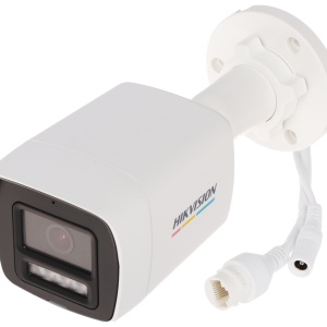 Camera supraveghere IP HikVision bullet 2MP DS-2CD1027G2H-LIU(4mm), tehnologie Smart Hybrid Light, ColorVu, H.265+, microfon incorporat, protectie IP67, slot card 512GB, detectie om si vehicul, analiza video