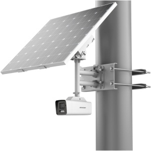 Camera supraveghere IP HikVision bullet 4MP DS-2XS6A47G1-LS/C36S80(2.8mm) kit solar (panou 80W + baterie 360Wh), conexiune 4G LTE, ColorVu (imagini color 24/7), AcuSense, 130 dB WDR, eMMC 64GB, IP67