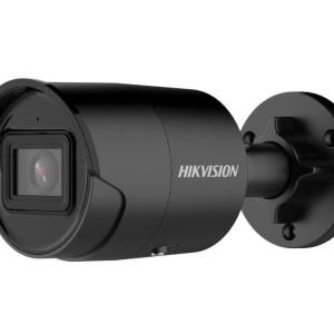 Camera supraveghere IP Hikvision bullet 6MP DS‑2CD2063G2‑IU(2.8mm)(Black), AcuSense detectie persoane si vehicule cu deep learning, WDR 120 dB, audio bidirectional cu microfon, H.265+, microSD pana la 512 GB, IP67