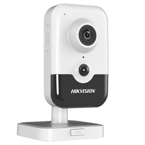 Camera supraveghere IP Hikvision Cube 2MP DS-2CD2421G0-IW(2mm), tehnologie Wi-Fi si senzor PIR pentru detectie corp uman, audio bidirectional (microfon si difuzor), H.265+, slot card SD, iluminare IR 10m, design compact