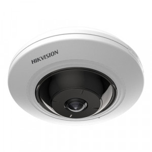 Camera supraveghere IP HikVision Fisheye 5MP DS-2CD2955G0-ISU(1.05mm) vedere panoramica 180°, WDR 120dB, H.265+, intrare/iesire audio si alarma, microfon incorporat, slot card MicroSD, analiza video inteligenta