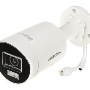 Camera supraveghere IP HikVision mini bullet 8MP DS-2CD2087G2H-LIU/SL(2.8mm)(eF), Smart Hybrid Light, ColorVu, WDR 130dB, H.265+, audio bidirectional, flash stroboscopic si alarma sonora, IP67, slot card 512GB, Deep Learning - Img 3