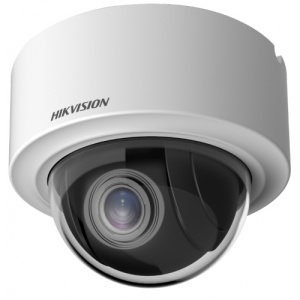 Camera supraveghere IP HikVision Mini PT Dome 4MP DS-2DE3404W-DE(T5), Zoom optic 4x, Tehnologie WDR 120dB, Protectie IP66, Control Pan si Tilt, Lentila varifocala 2.8-12mm, Alimentare PoE, Compresie video H.265+