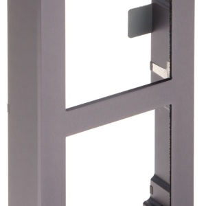 Carcasa interfon montaj aparent HikVision DS-KD-ACW2/S, rama modulara pentru 2 module, material otel inoxidabil rezistent, include 2 panouri frontale, capac buton si accesorii montaj, finisaj premium argintiu - Img 2