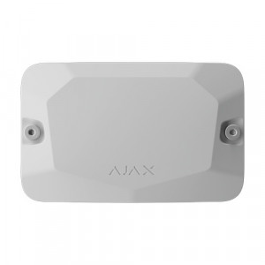 Carcasa protectie Ajax Case A (106) 106x168x56mm pentru module Fibra, include placa tamper anti-sabotaj, nivela cu bula incorporata, montaj facil cu cleme plastic, compatibila LineSplit, LineProtect si MultiRelay, culoare alb