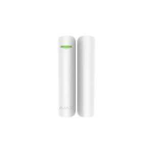 Contact magnetic wireless Ajax Superior DoorProtect Plus Jeweller (White), senzor de soc si inclinare, intrare auxiliara NC, tehnologie Jeweller, autonomie 5 ani, grad IP50, IK04, magnet mic si mare